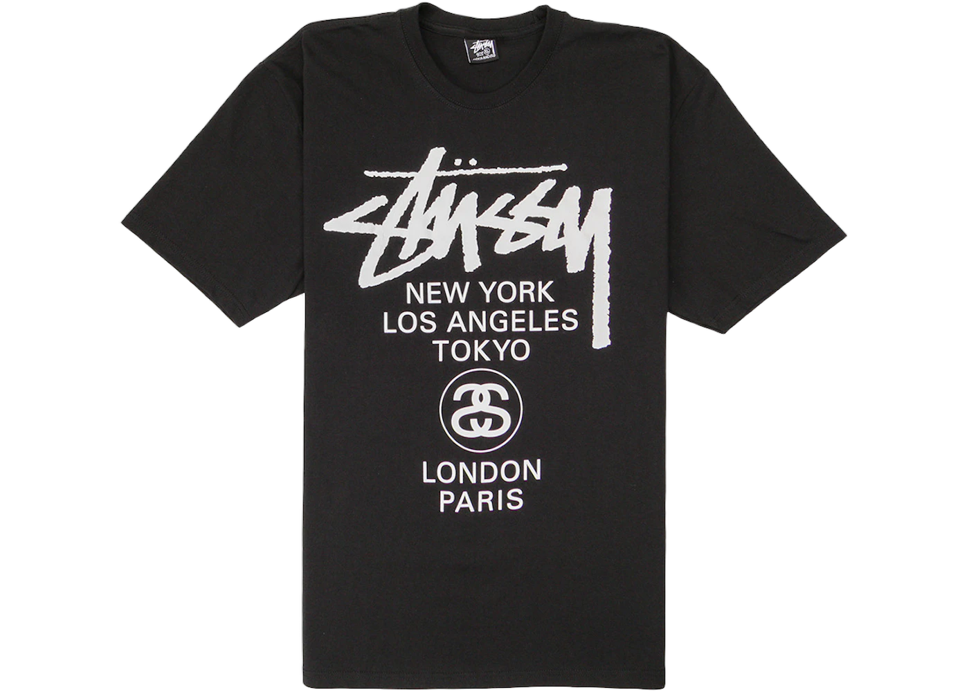 Stussy World Tour T-shirt Black, Black (stussy-world-tour-t-shirt-black)