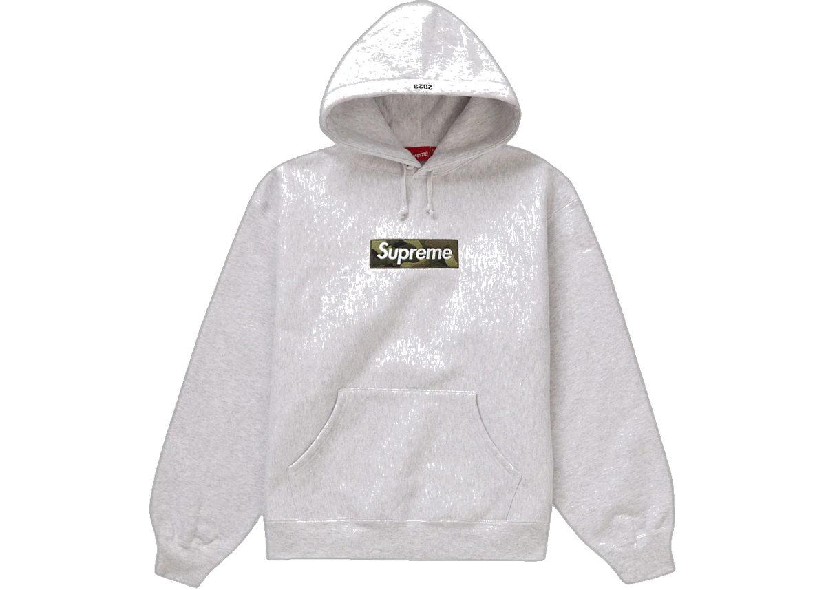 Supreme Box Logo Hooded Sweatshirt (FW23) Ash Grey