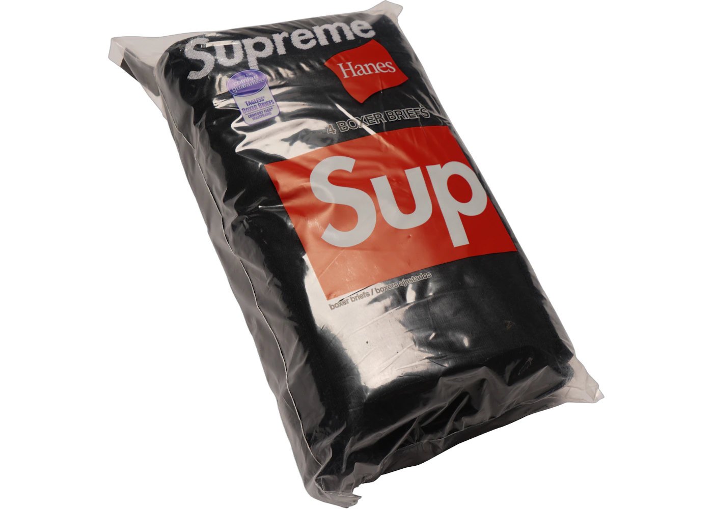 Supreme Hanes Boxer Briefs (4 Pack) Black