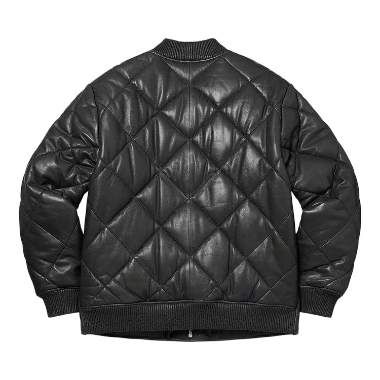 Supreme Quilted Leather Work Jacket Black