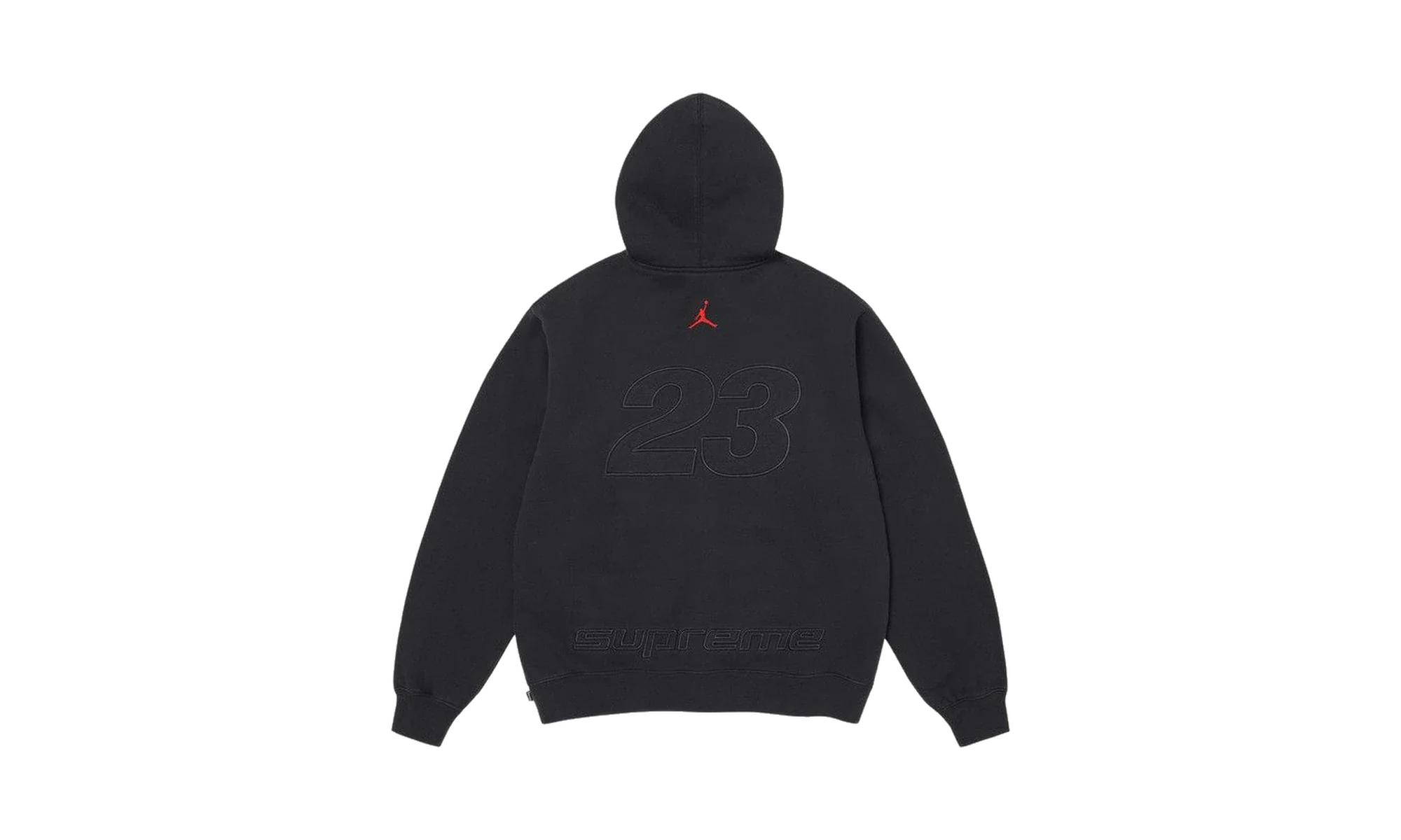 Supreme x Air Jordan Zip Up Hooded Sweatshirt Black
