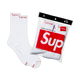 Supreme x Hanes Crew Socks (4 Pack) 'White'