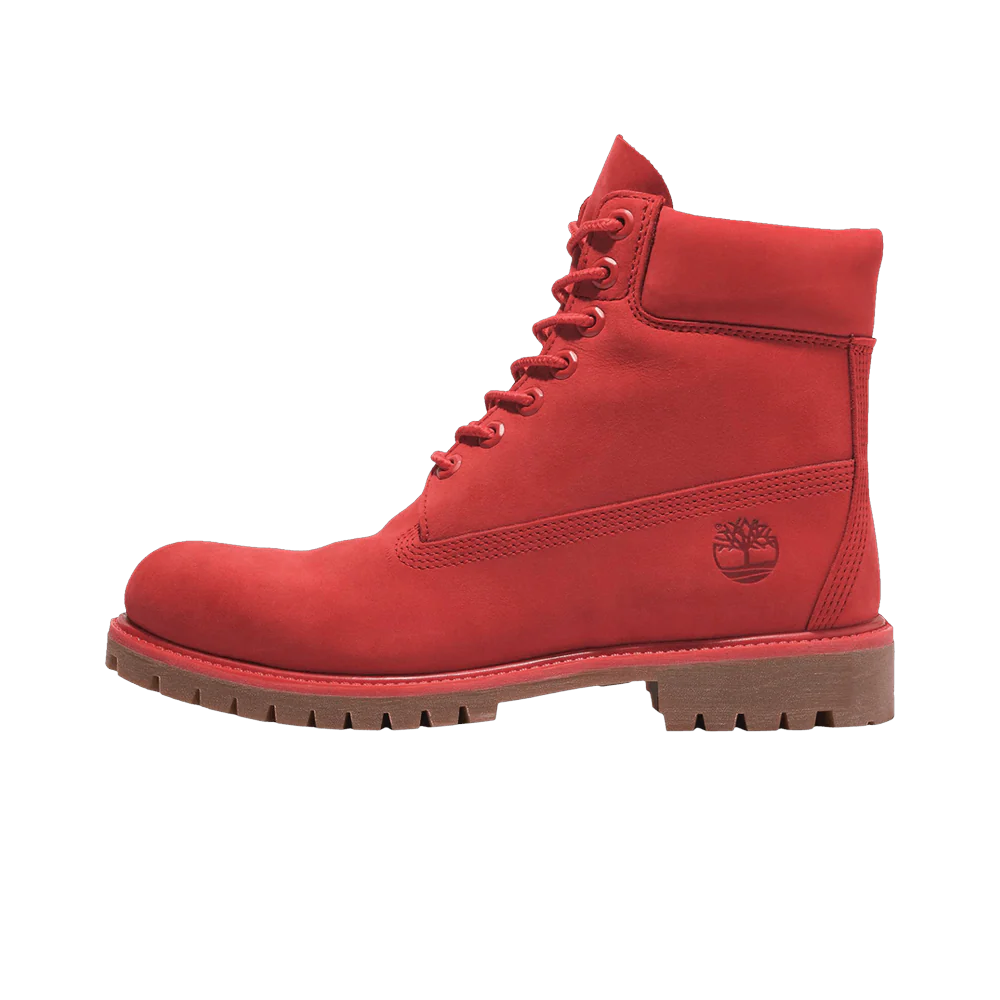 Timberland 6" Premium Waterproof Boot 50th Anniversary Medium Red Nubuck, Medium Red (TB0A5VEW-DV8)