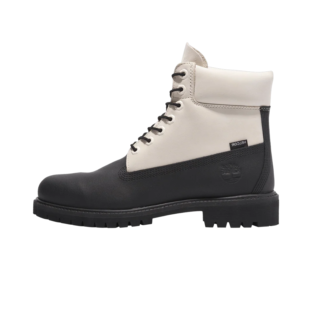 Timberland 6" Ski School Premium Waterproof Boot Black Helcor Leather White, Black/White (TB0A5YQW-015)