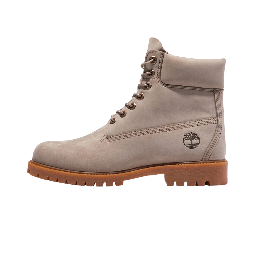 Timberland Heritage 6 Inch Lace Up Waterproof Light Taupe Nubuck