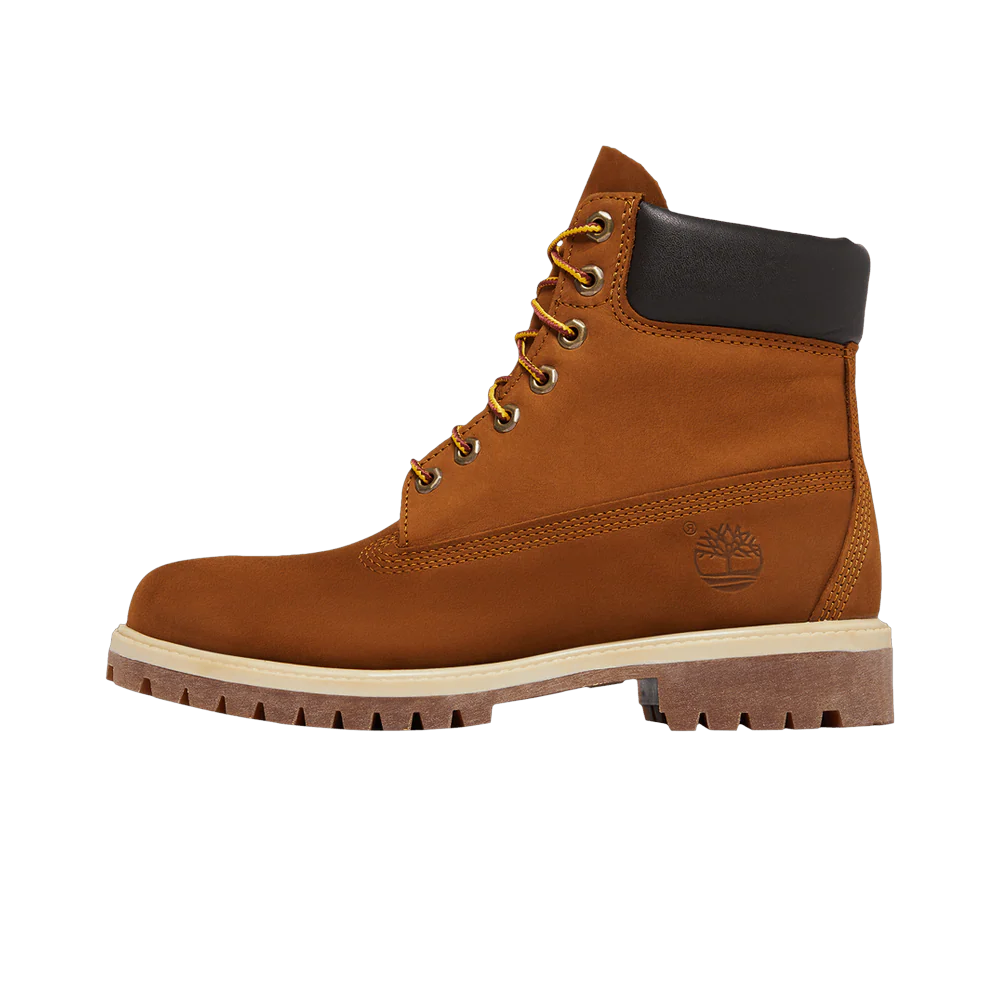 Timberland Premium 6 Inch Lace Up Waterproof Dark Wheat Nubuck, Dark Wheat Nubuck (TB072066-EBL)