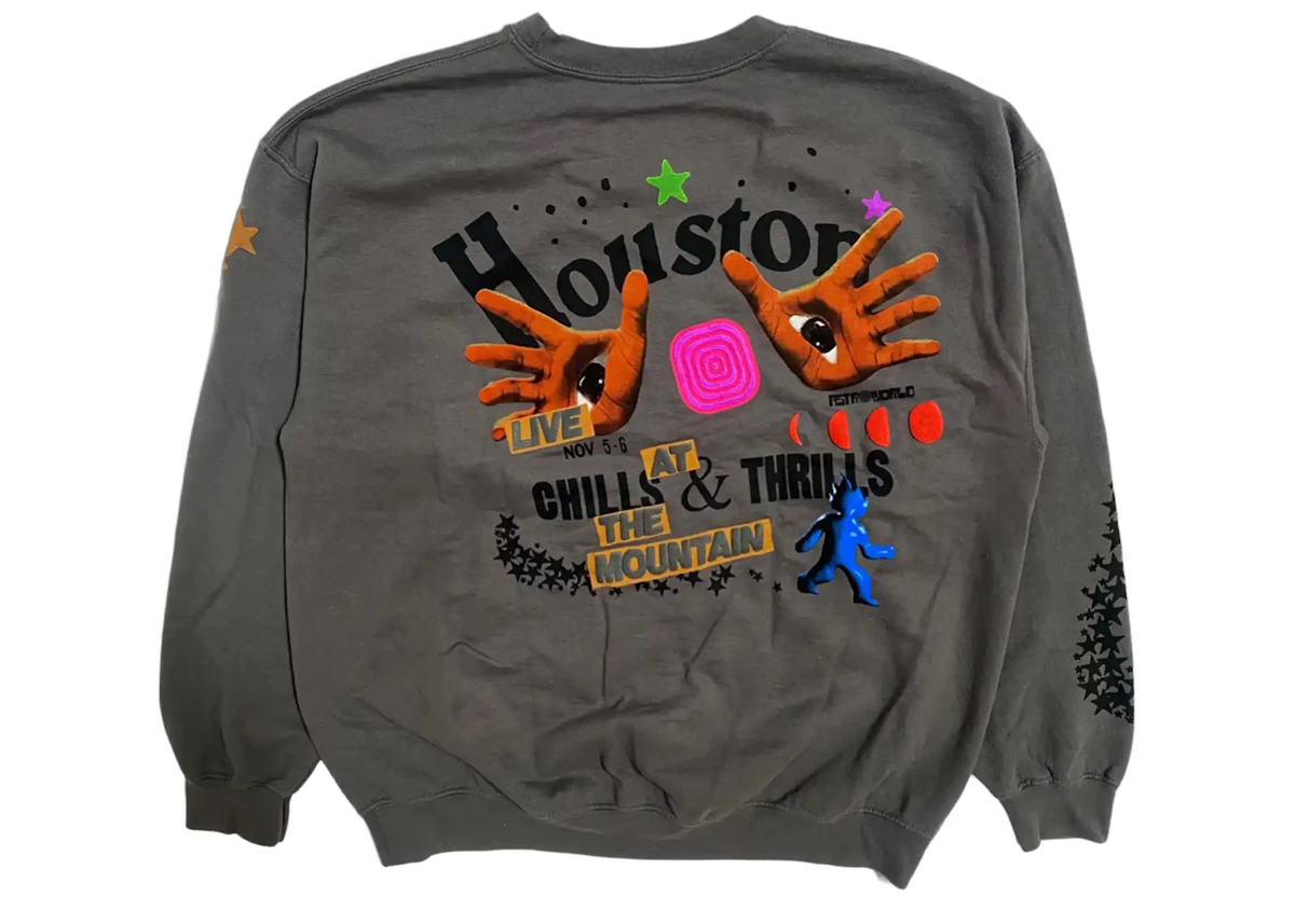 Travis Scott Houston Crewneck Grey