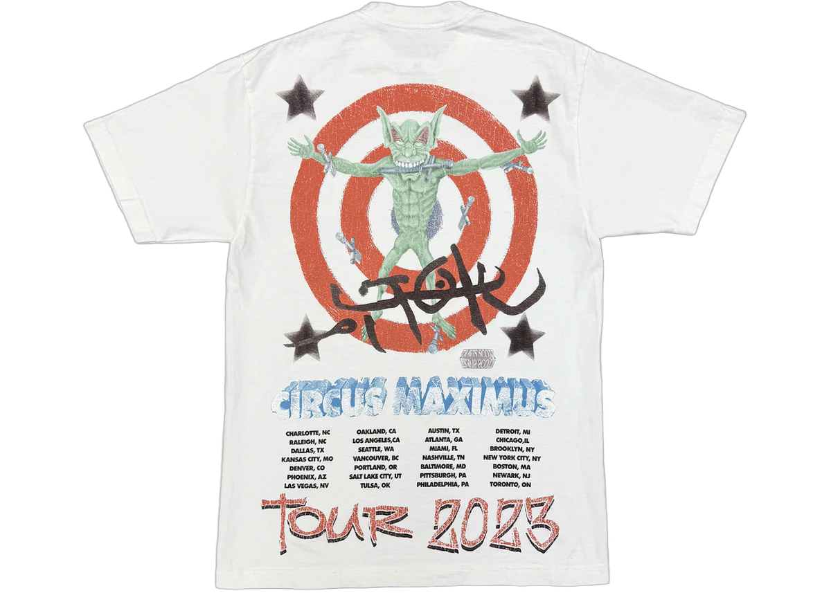 Travis Scott Utopia Circus Maximus 2023 Tour III T-Shirt White