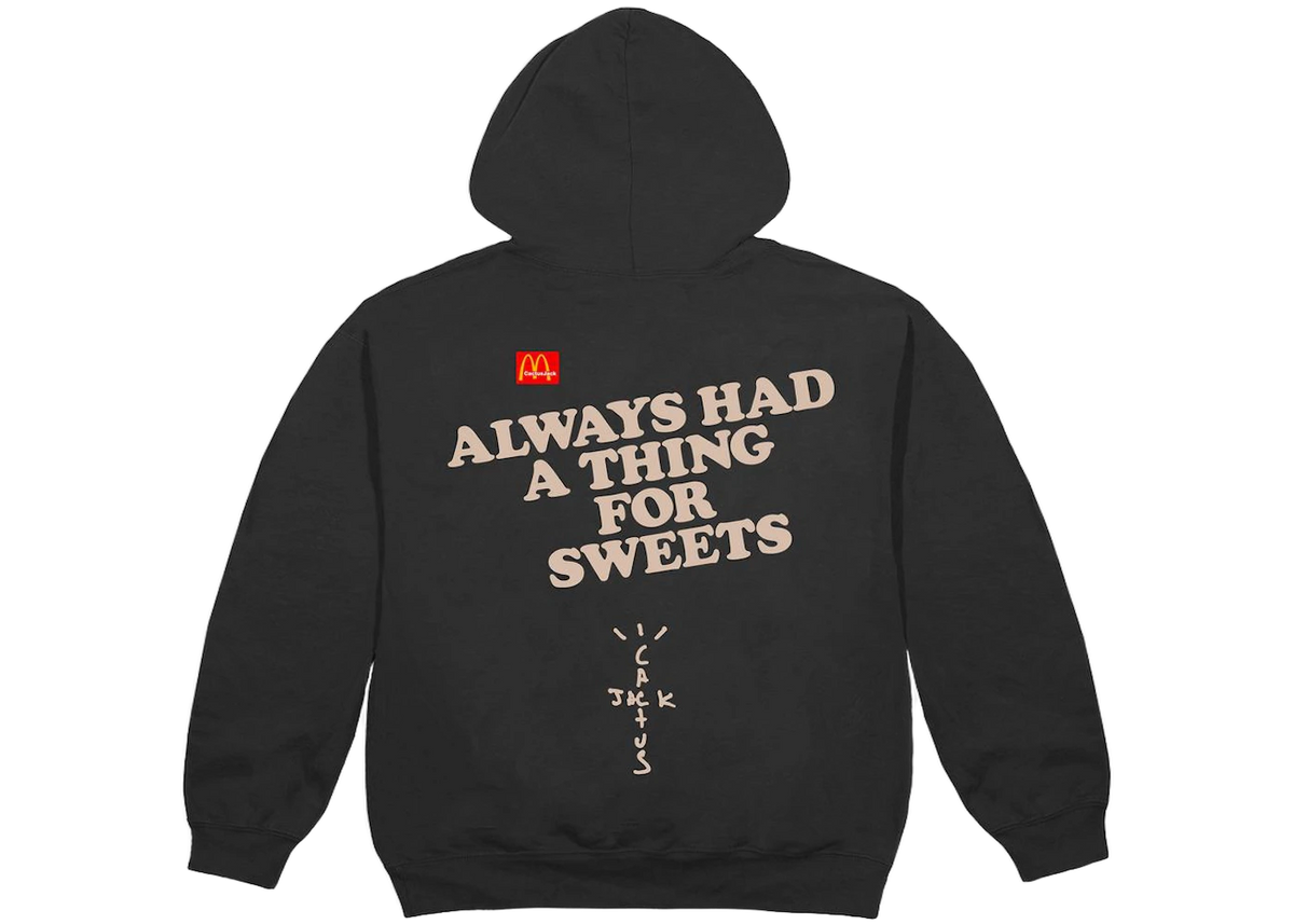 Travis Scott x McDonald's Apple Pie Hoodie Washed Black
