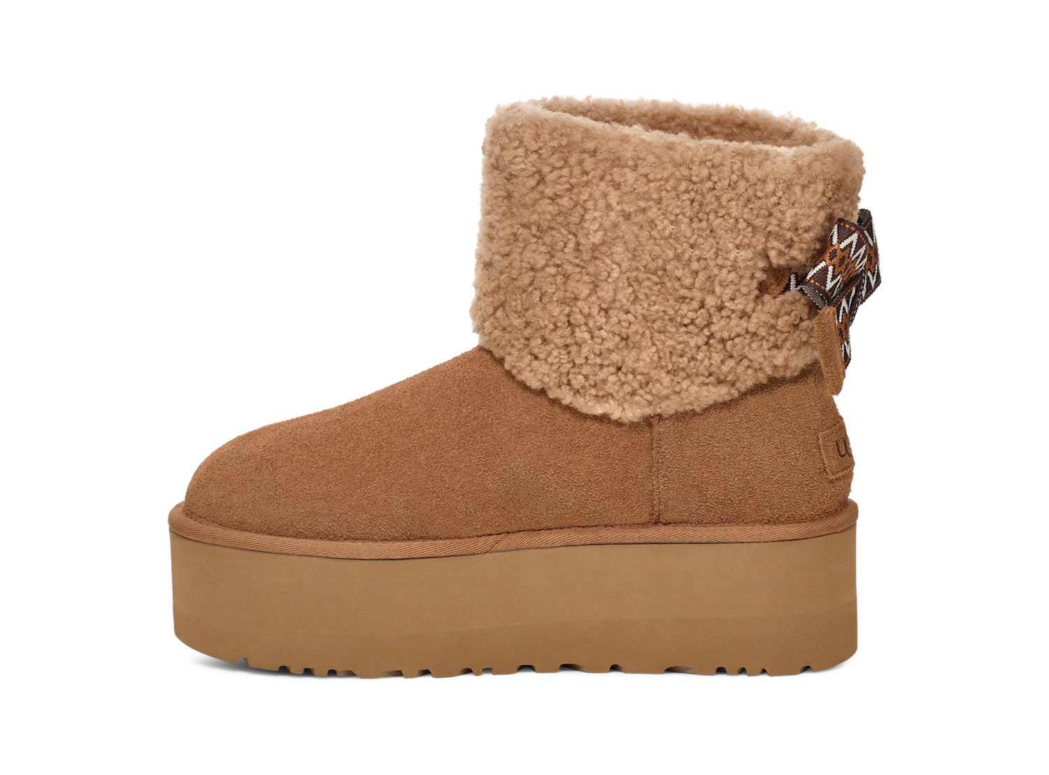 UGG Classic Mini Maxi Curly Boot Chestnut, Chestnut (1158267-CHE)