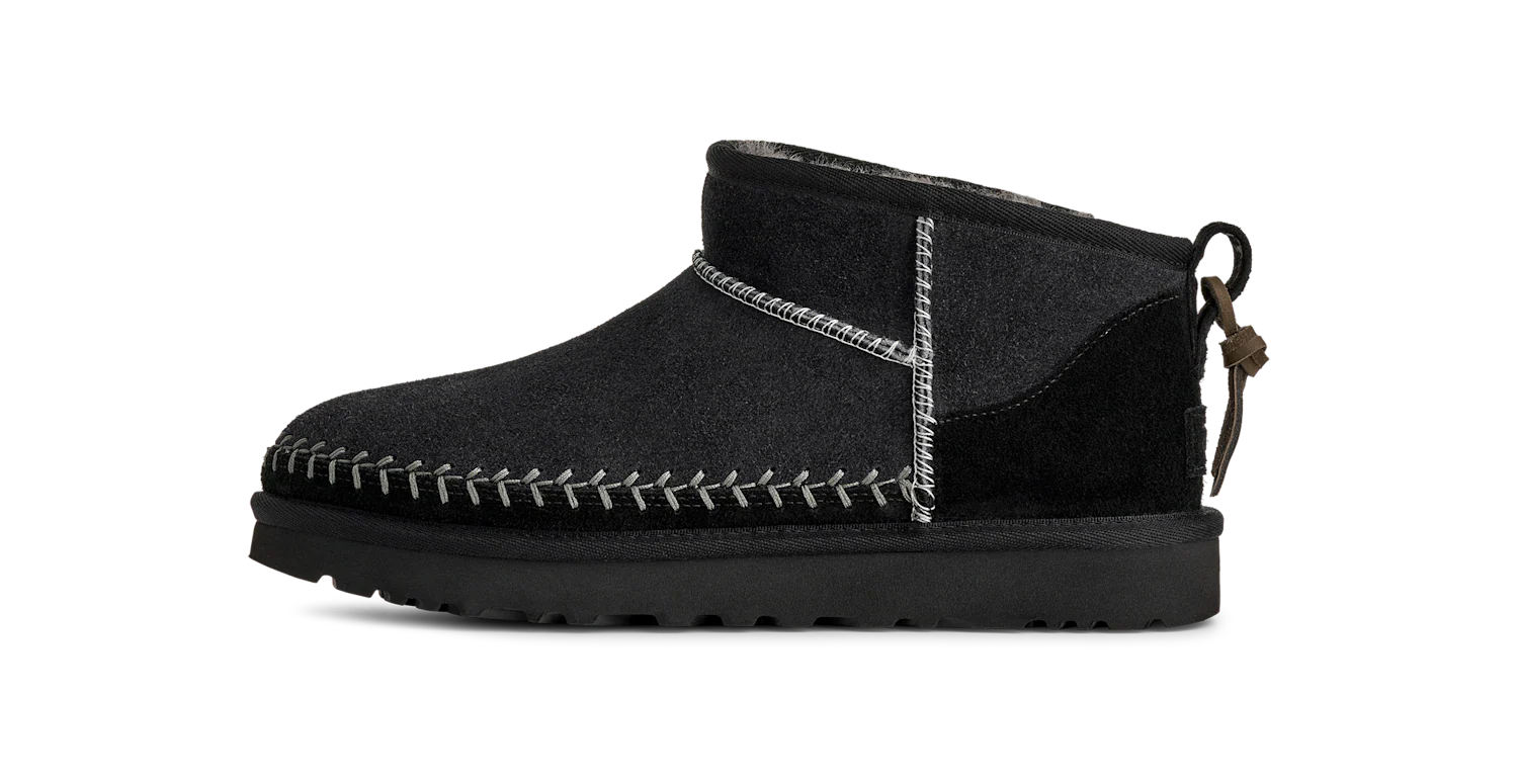 UGG Classic Ultra Mini Biarritz Boot Black, Black (1171538-BLK)