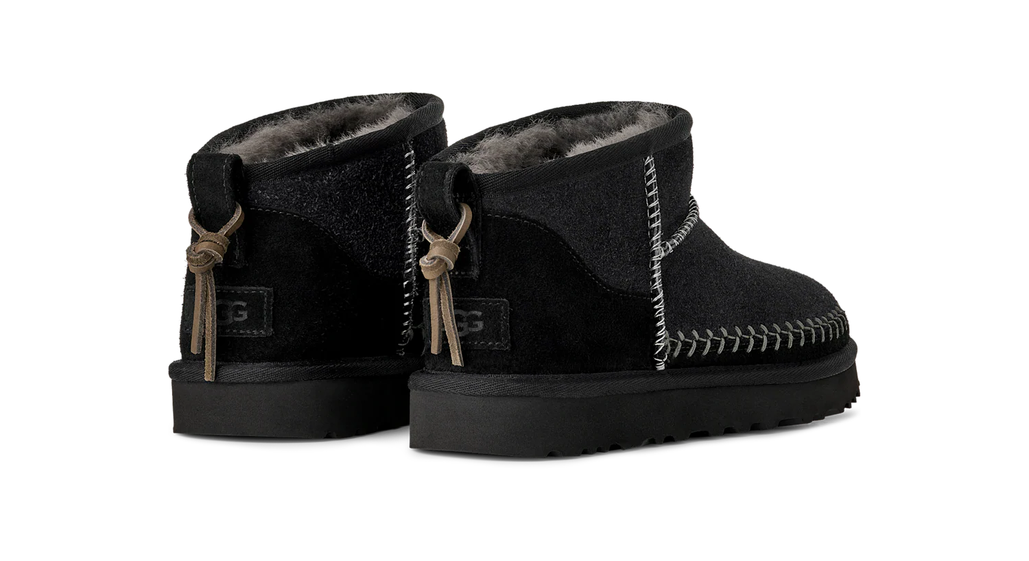 UGG Classic Ultra Mini Biarritz Boot Black, Black (1171538-BLK)