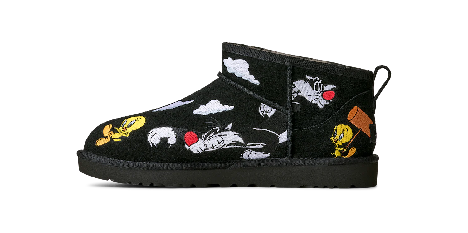 UGG Classic Ultra Mini Boot Palace x Looney Tunes Black