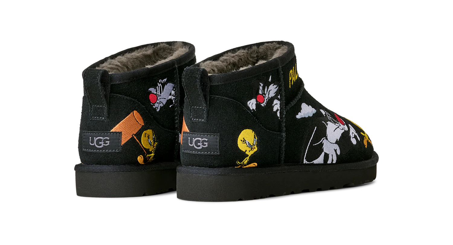UGG Classic Ultra Mini Boot Palace x Looney Tunes Black