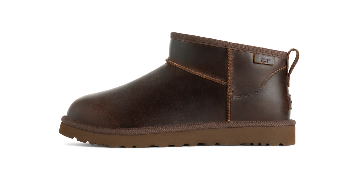 UGG Classic Ultra Mini LTHR Regen Boot Ironwood, Ironwood (1158191-IWD)