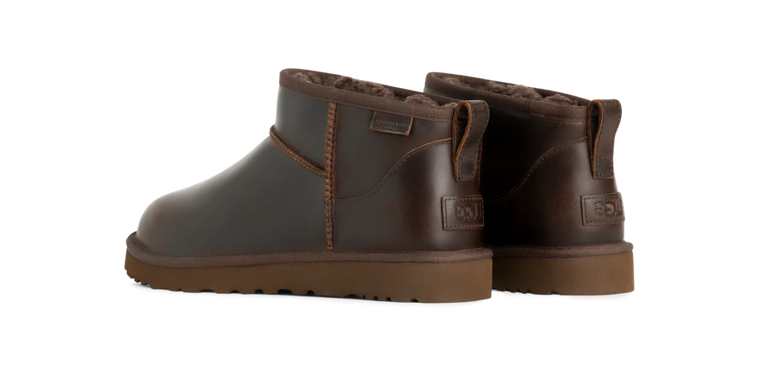UGG Classic Ultra Mini LTHR Regen Boot Ironwood, Ironwood (1158191-IWD)