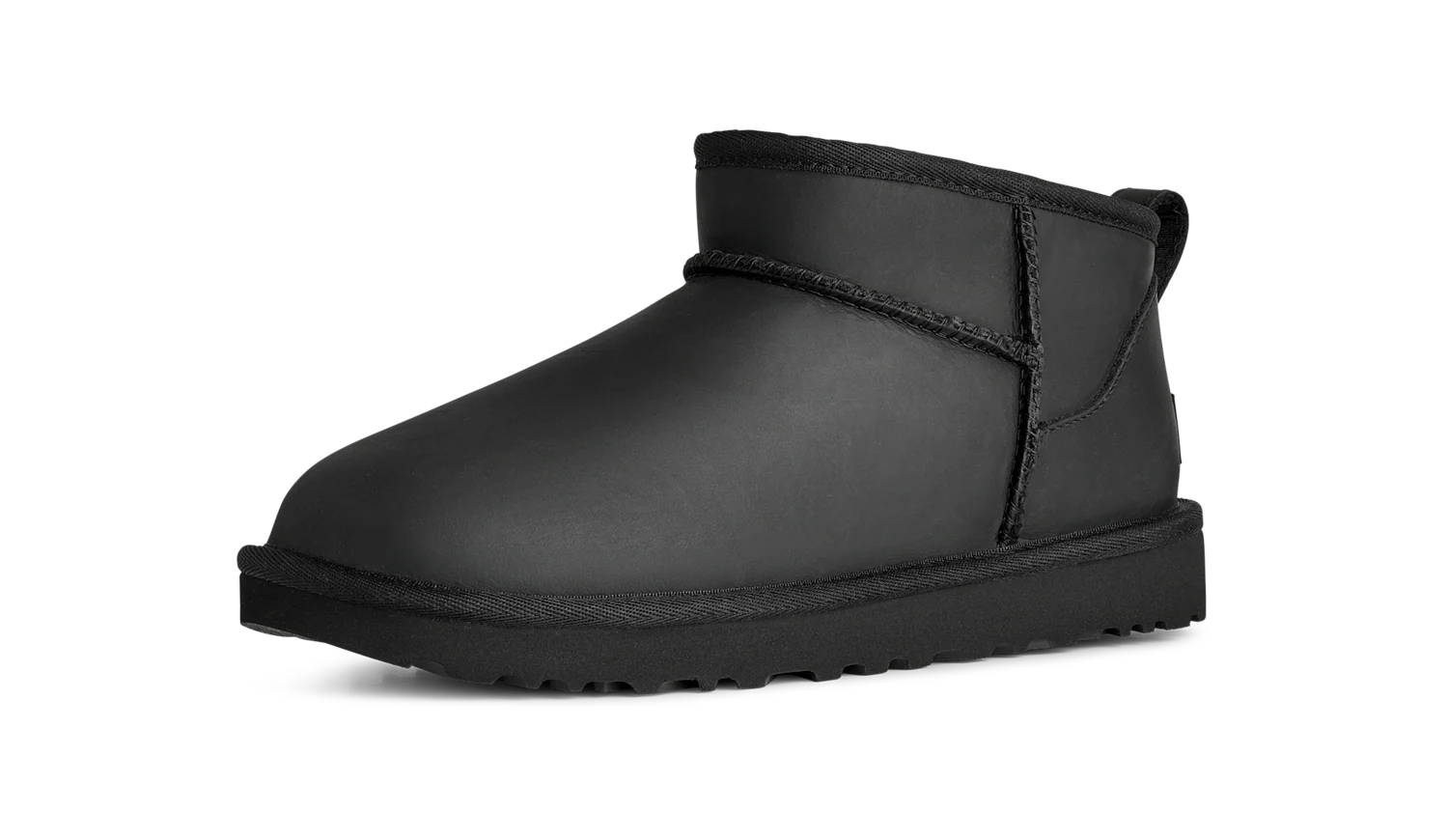 UGG Classic Ultra Mini Leather Boot Black, Black (1174210-BLK)