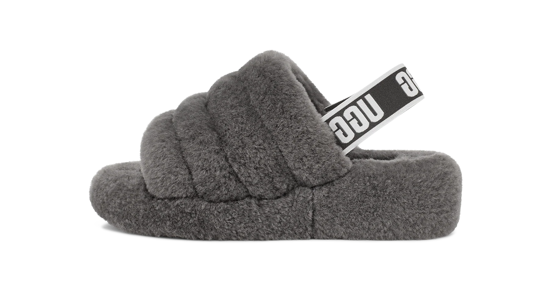 UGG Fluff Yeah Slide Charcoal, Charcoal (1095119-CHRC)