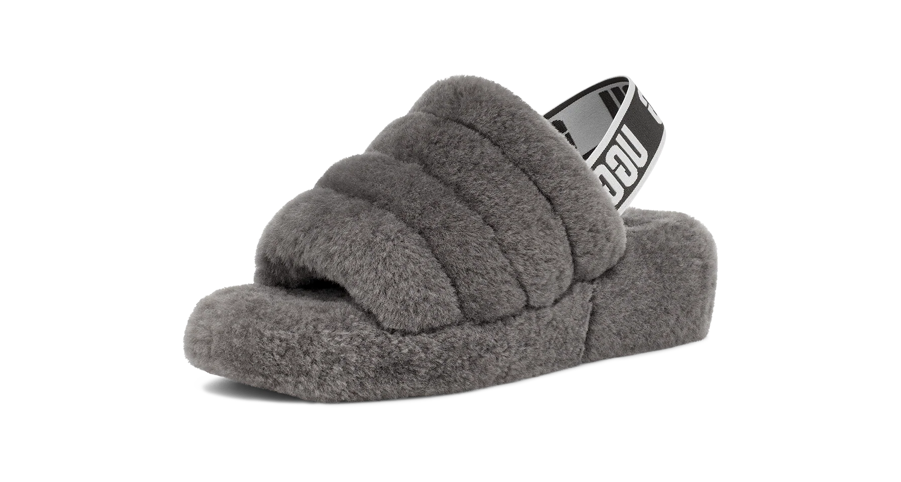 UGG Fluff Yeah Slide Charcoal, Charcoal (1095119-CHRC)