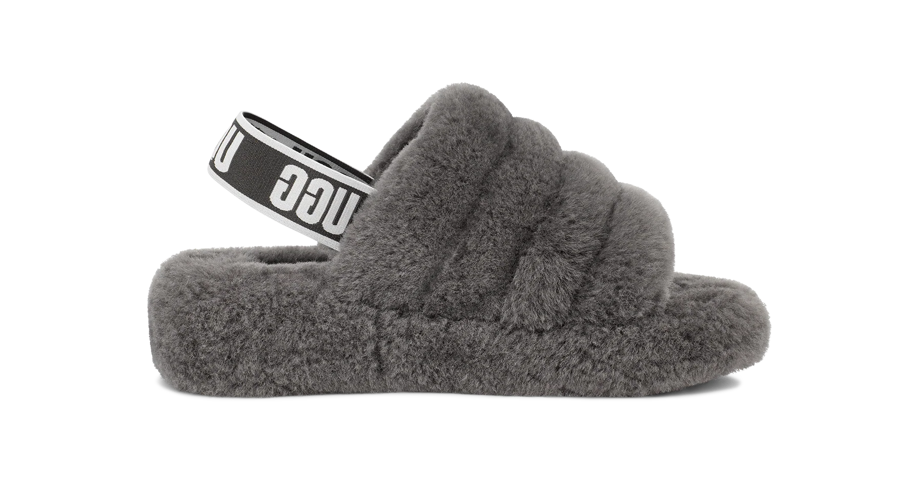 UGG Fluff Yeah Slide Charcoal, Charcoal (1095119-CHRC)