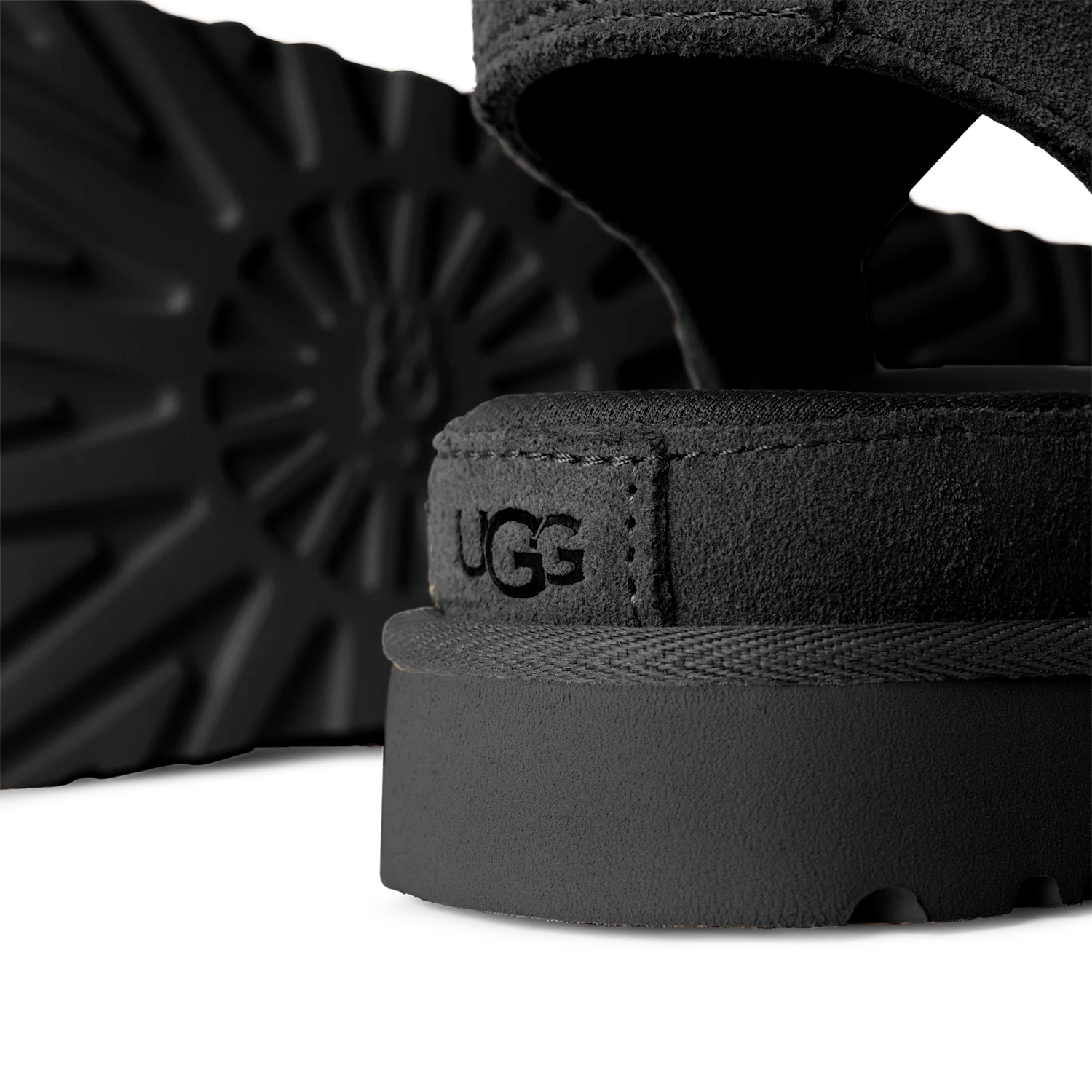 UGG Goldenstar Platform Sandal Black, Black (1136783-BLK)