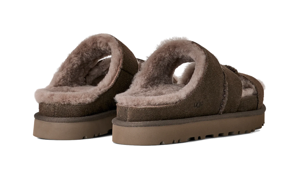UGG Greenport Cross Strap Slide Dense Smoke