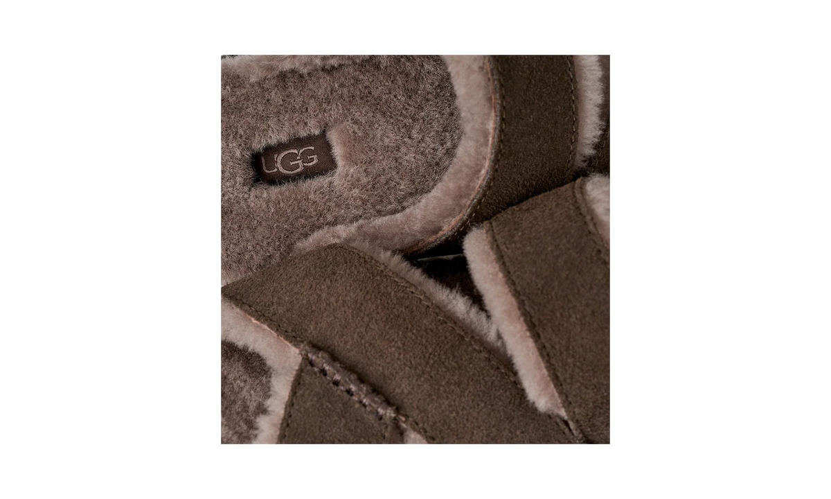 UGG Greenport Cross Strap Slide Dense Smoke