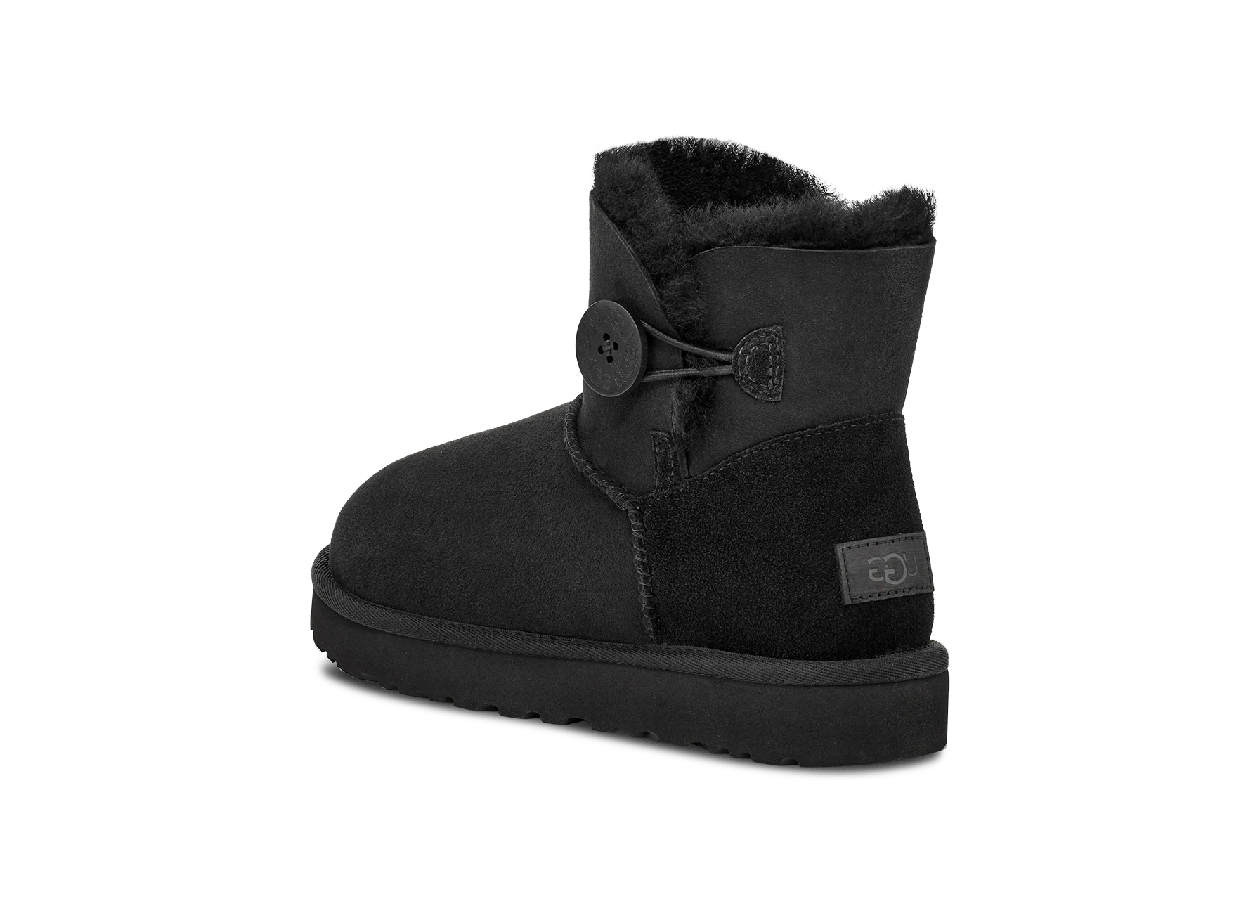 UGG Mini Bailey Button Boot Black, Black (1016422-BLK)