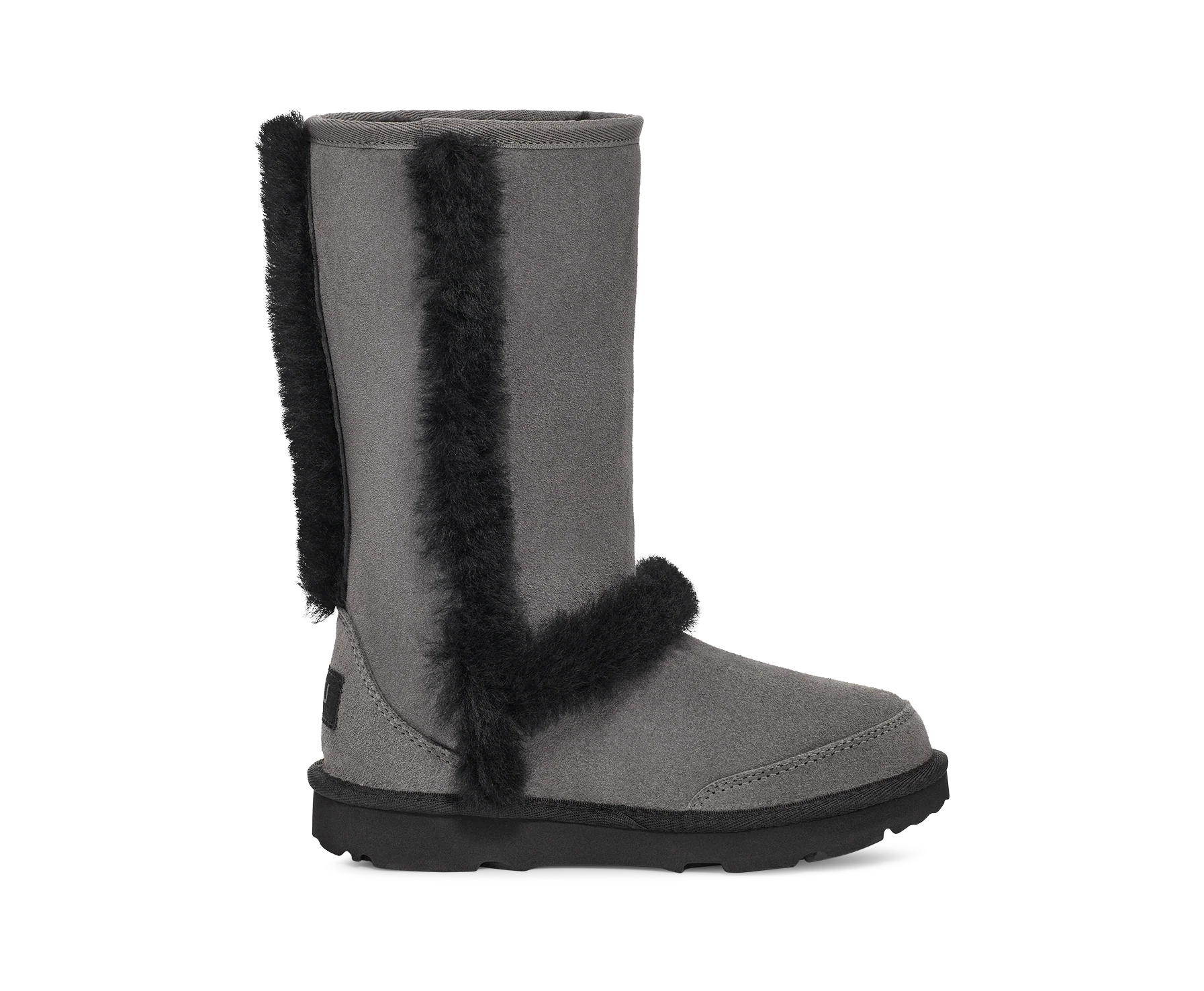 UGG Sunburst Tall Boot Grey Black (Kids), Grey/Black (1143694K-GRB)