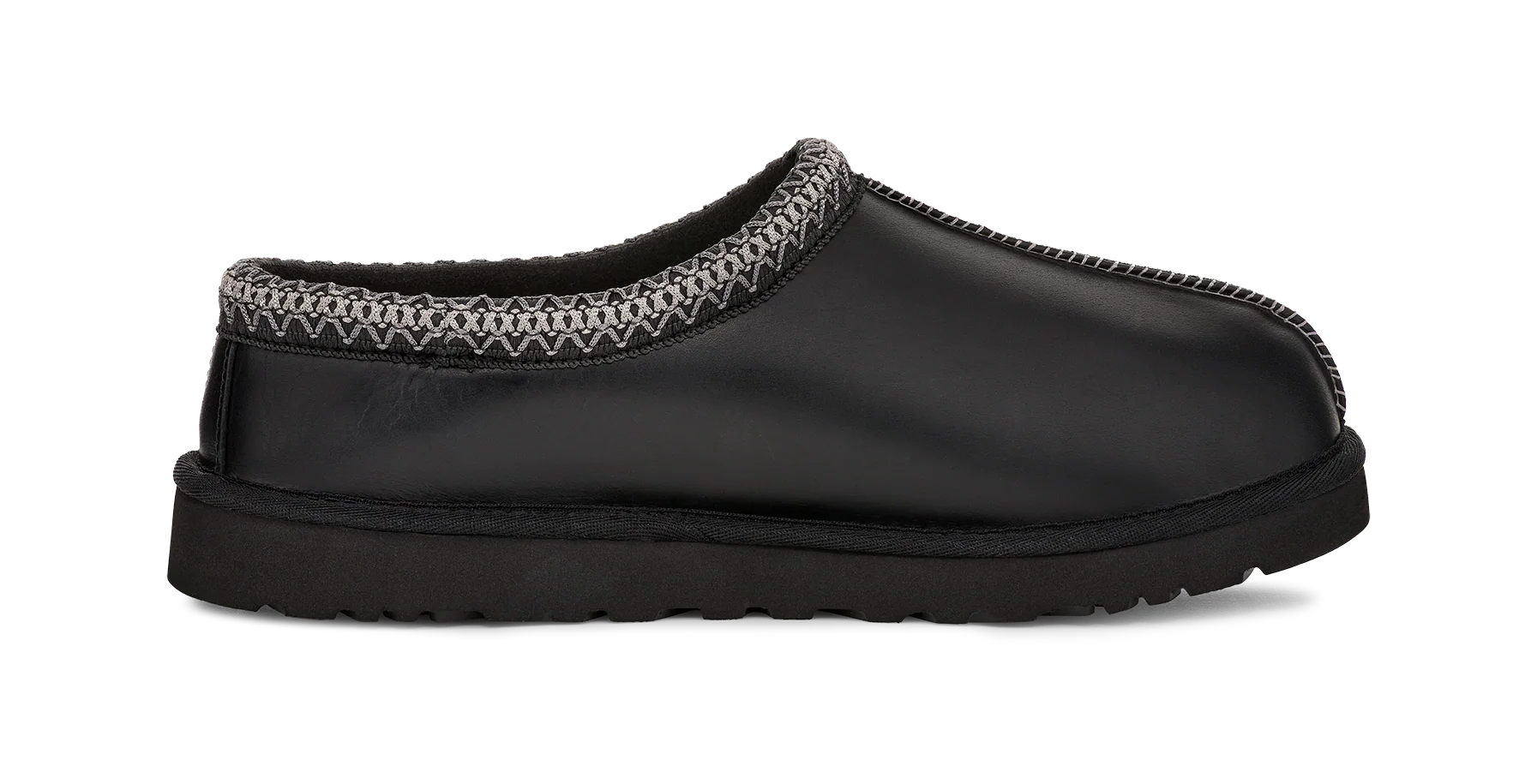 UGG Tasman LTHR Regen Slipper Black, Black (1163890-BLK)
