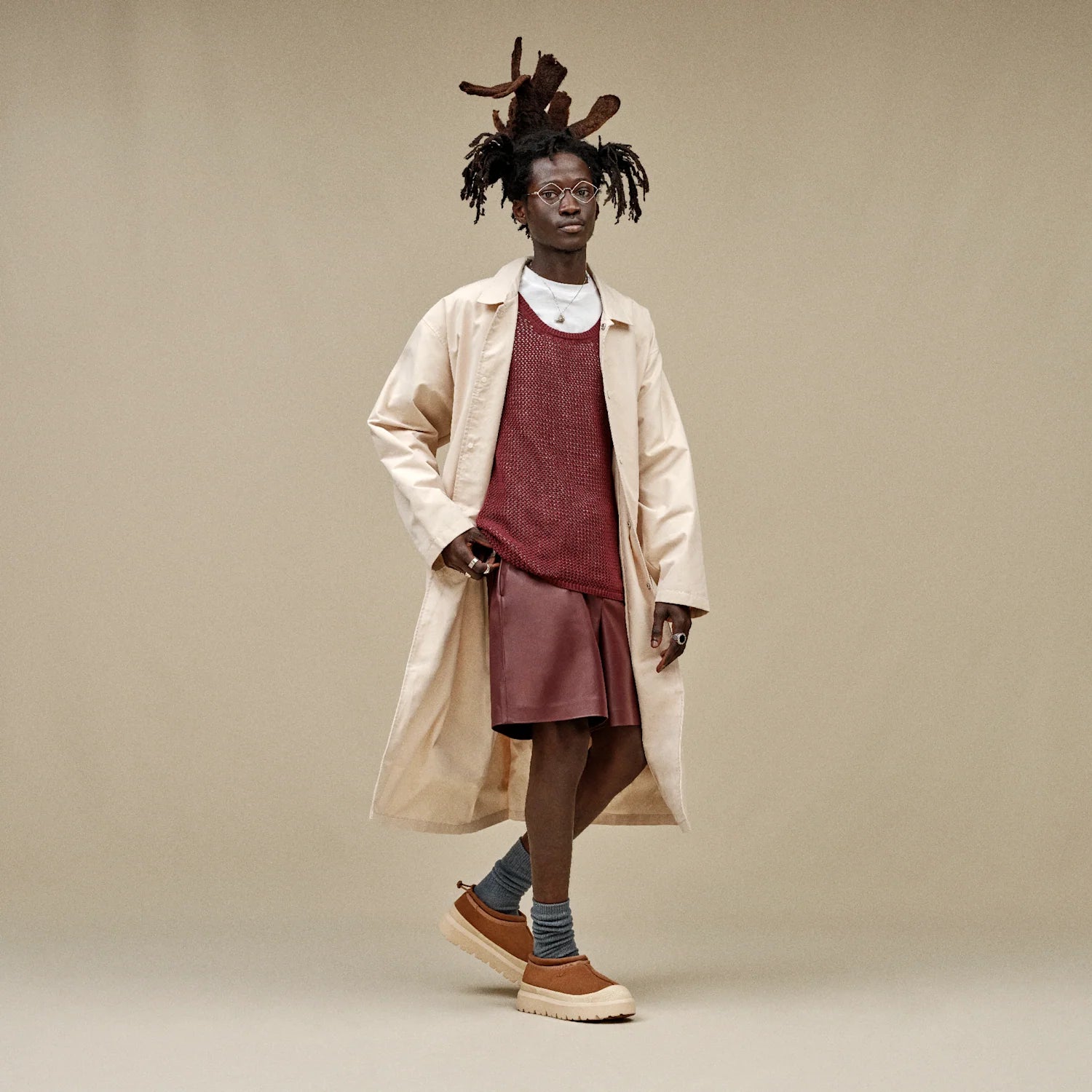 UGG Tasman Weather Hybrid Slipper Chestnut Whitecap, Chestnut/Whitecap (1144096-CWTC)