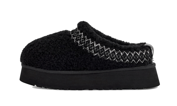 UGG Tazz Slipper Heritage Braid Black, Black (1143976-BLK)