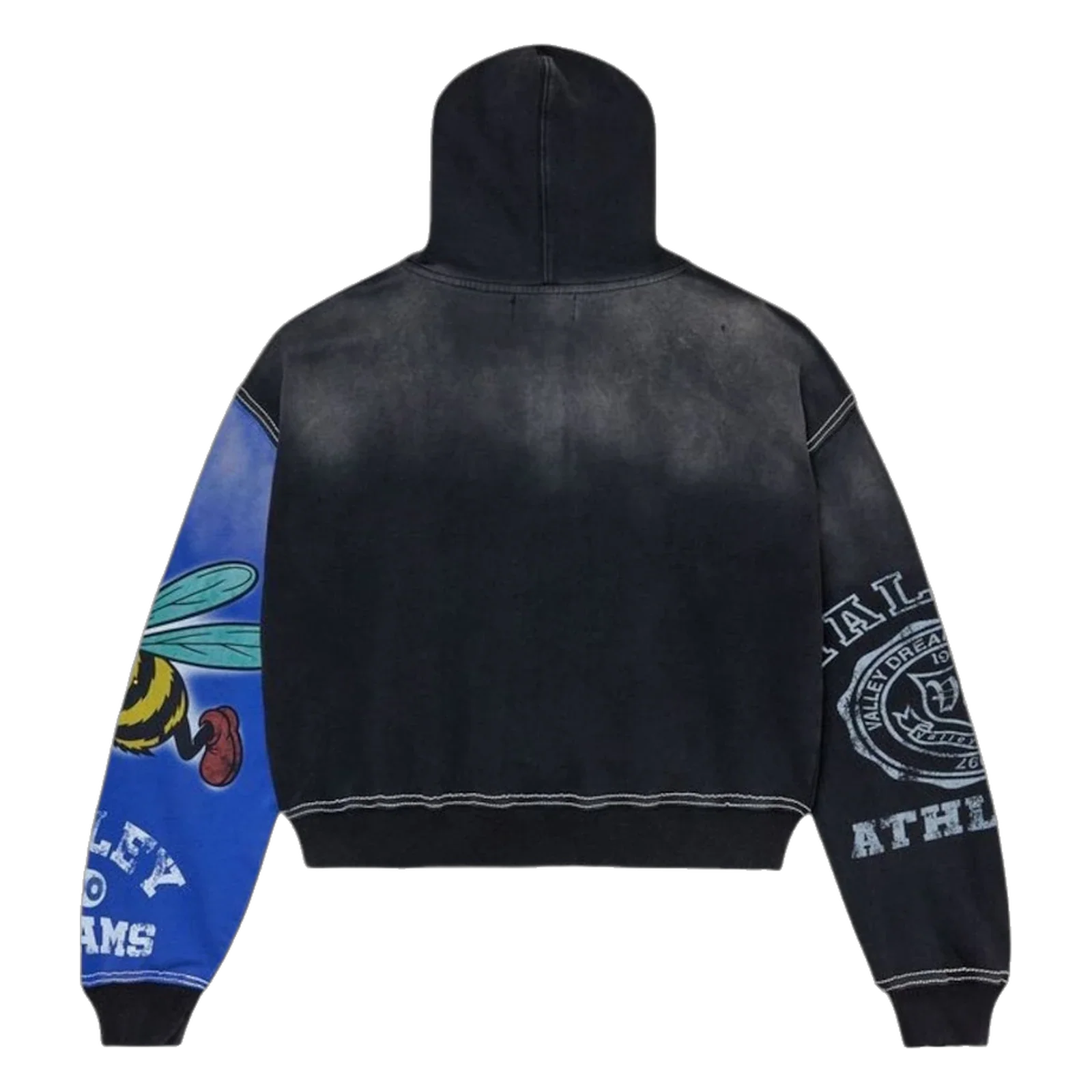 Vale Forever Bipolar Big Zip Up Hoodie Grey