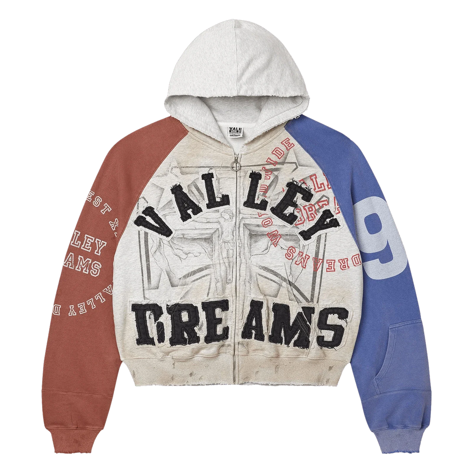 Vale Forever Patriot Chop and Screw Zip Up Hoodie Grey
