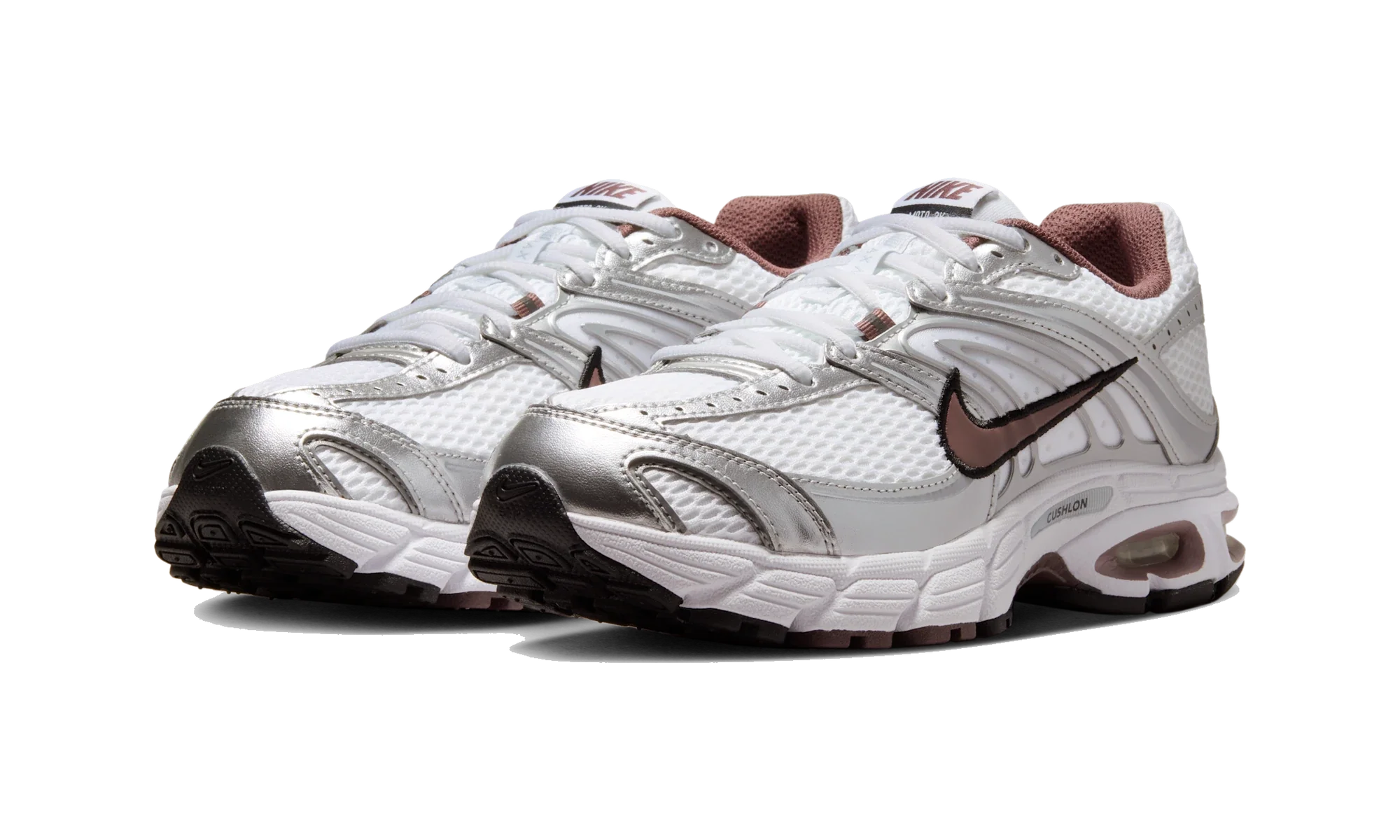 Nike Air Max Moto 2K shoes with reflective accents White/Metallic Silver/Black/Tattoo