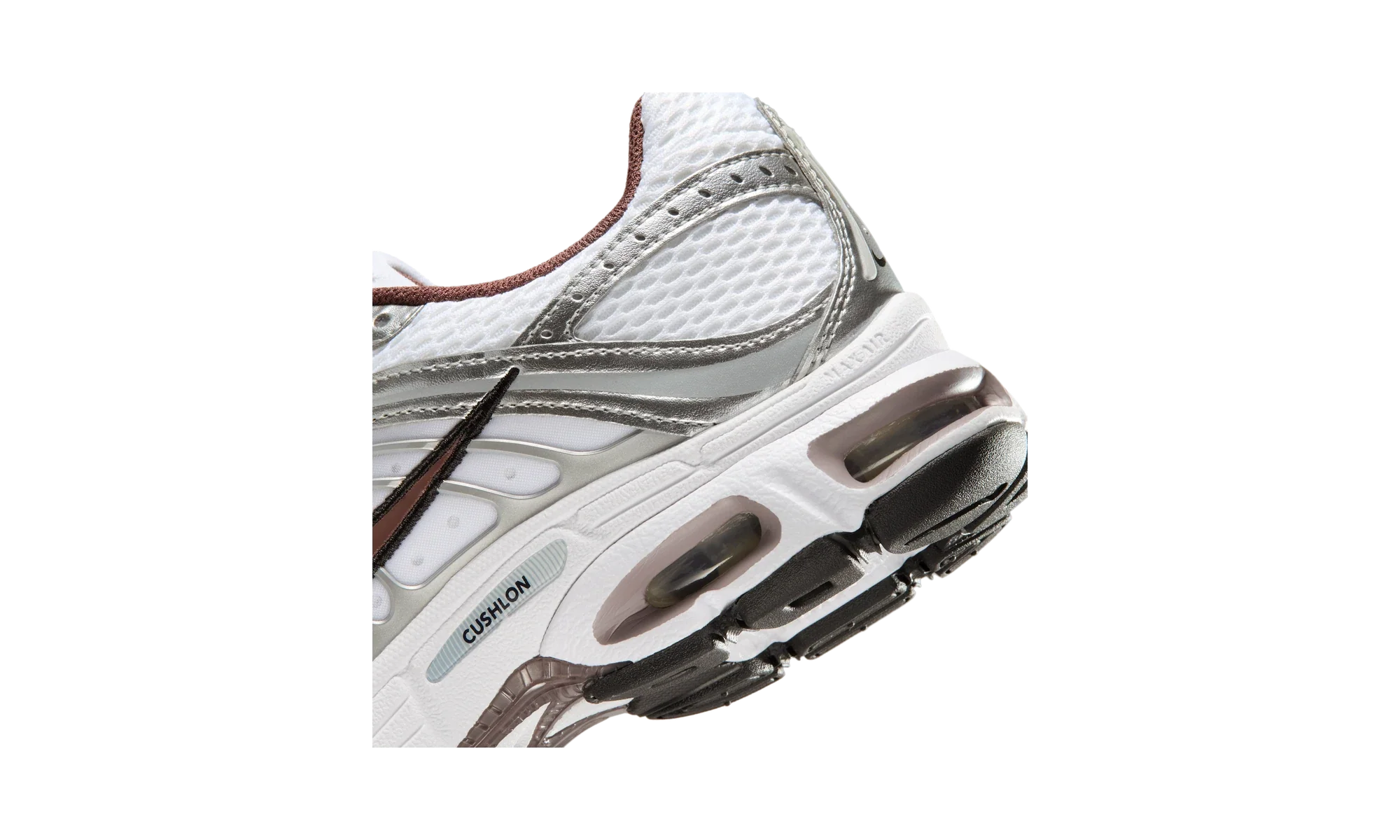 Nike Air Max Moto 2K shoes with reflective accents White/Metallic Silver/Black/Tattoo