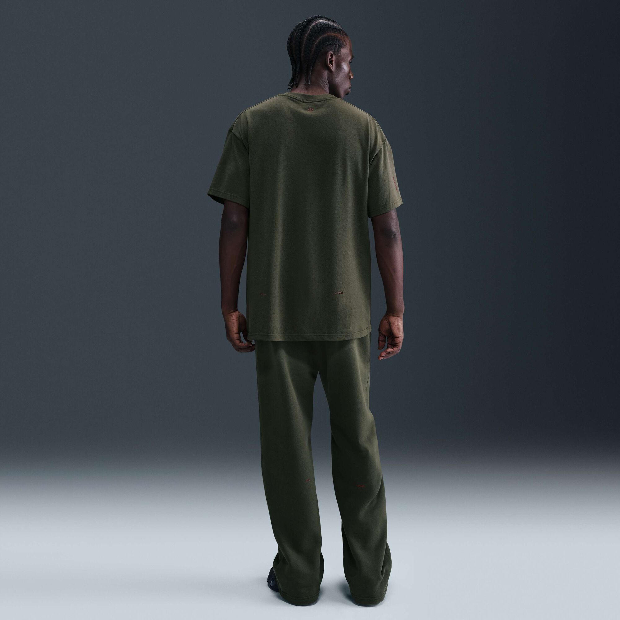 NOCTA NOCTA Fleece CS Open-Hem Tracksuit Bottoms Cargo Khaki/Cargo Khaki/Team Red