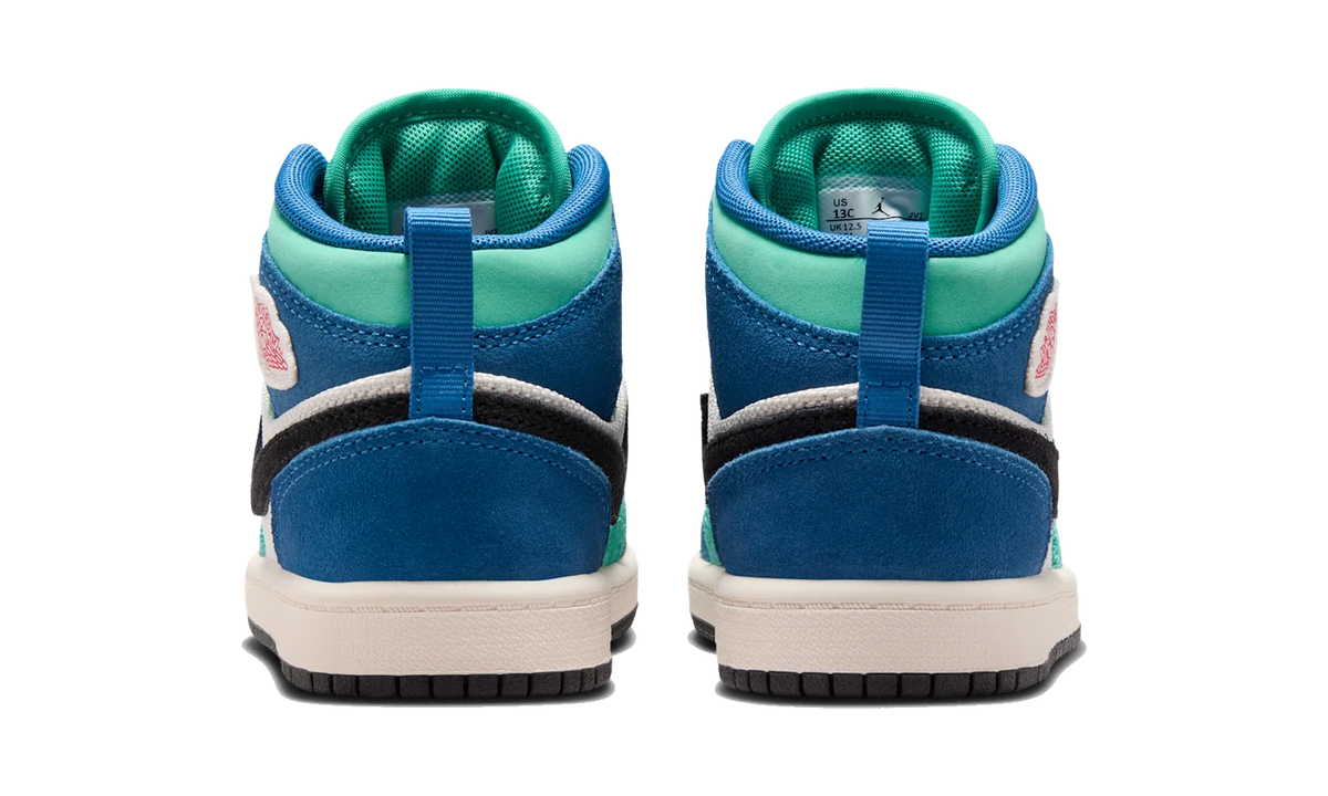 Air Jordan 1 Mid SE Chalk/True Blue/Kinetic Green/University Red