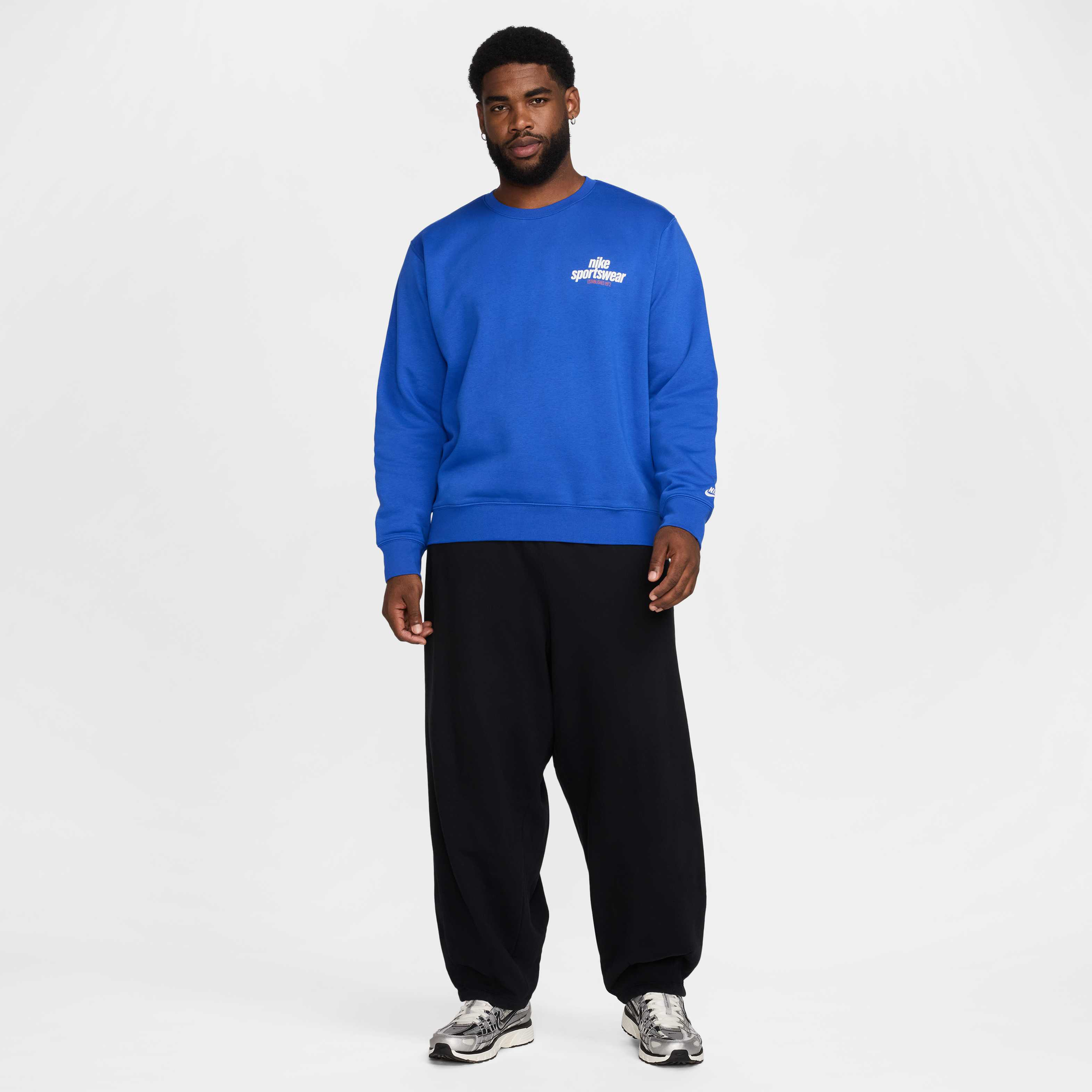 Nike Club Fleece Crew Game Royal/Game Royal/White