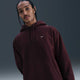 Nike Solo Swoosh Pullover Hoodie Burgundy Crush/Burgundy Crush/White