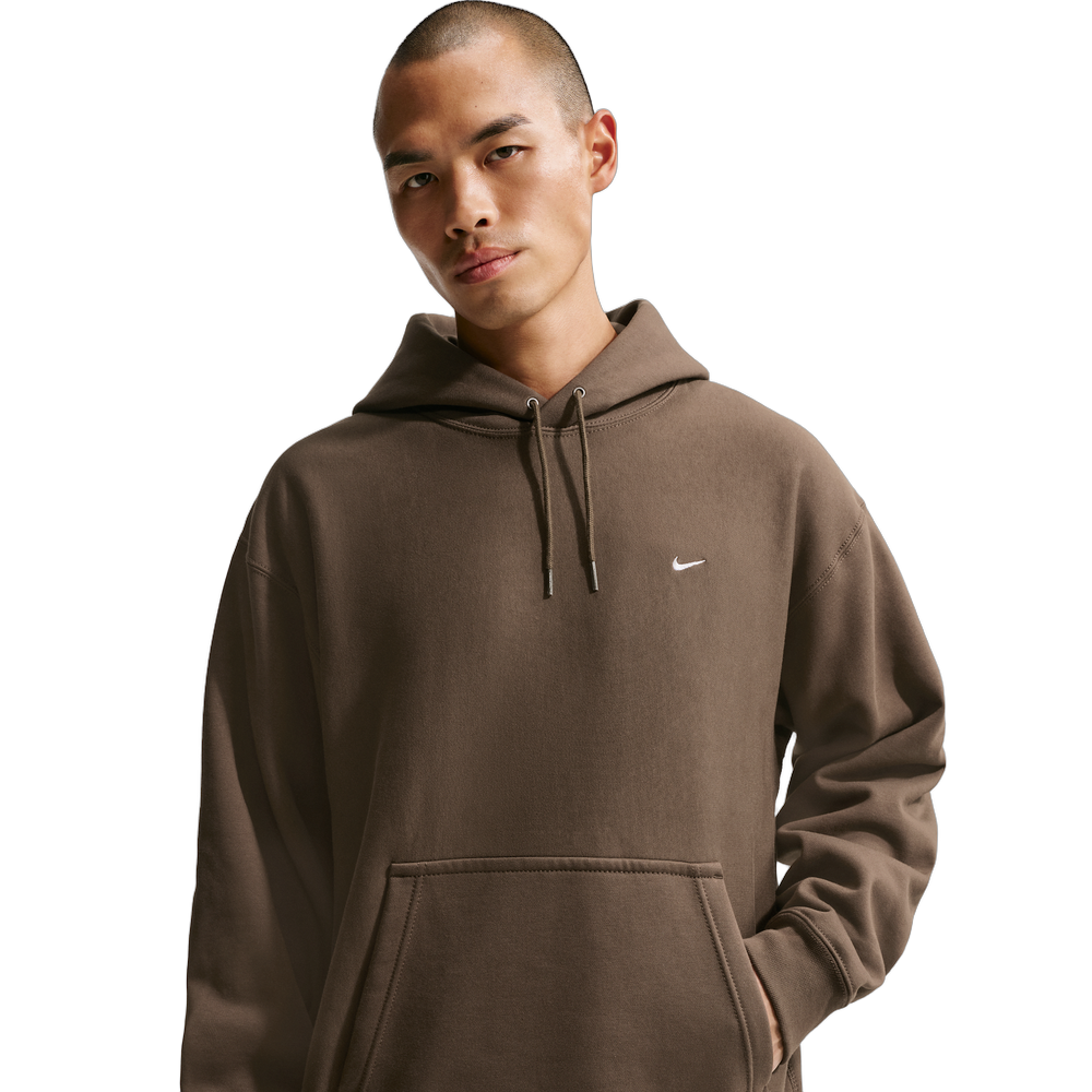 Nike Solo Swoosh Men's Pullover Hoodie Dark Hazel/White