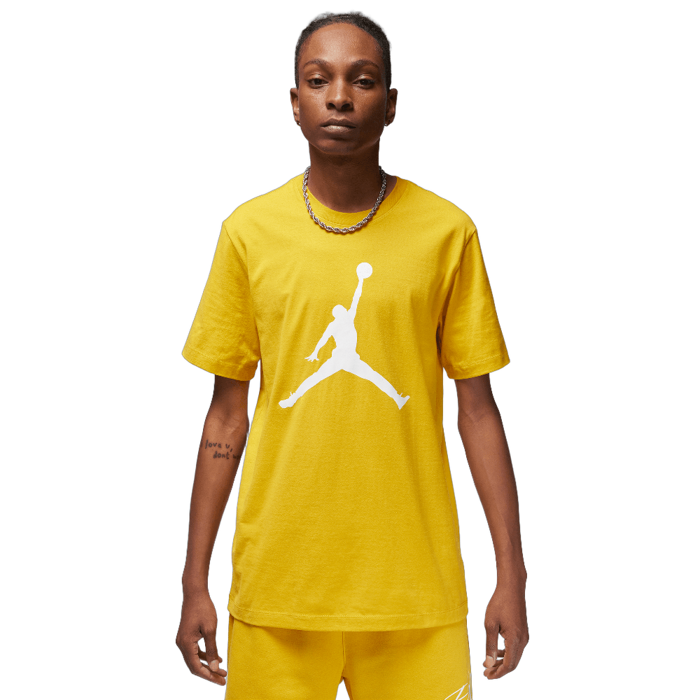 Air Jordan Jumpman Men's T-Shirt Yellow Ochre/White