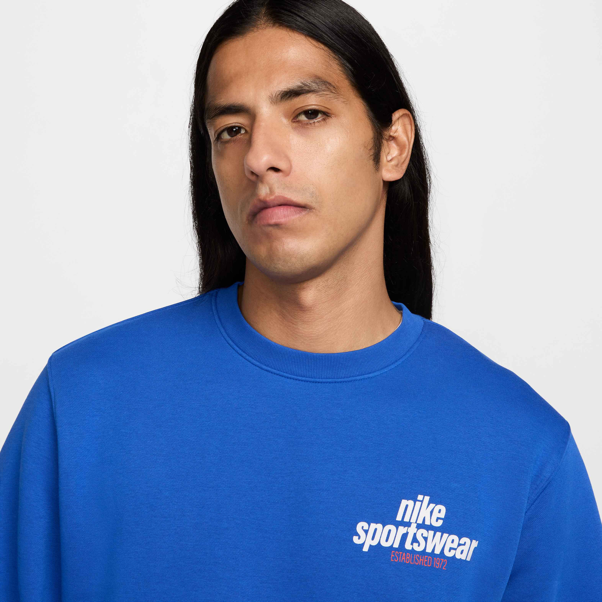 Nike Club Fleece Crew Game Royal/Game Royal/White