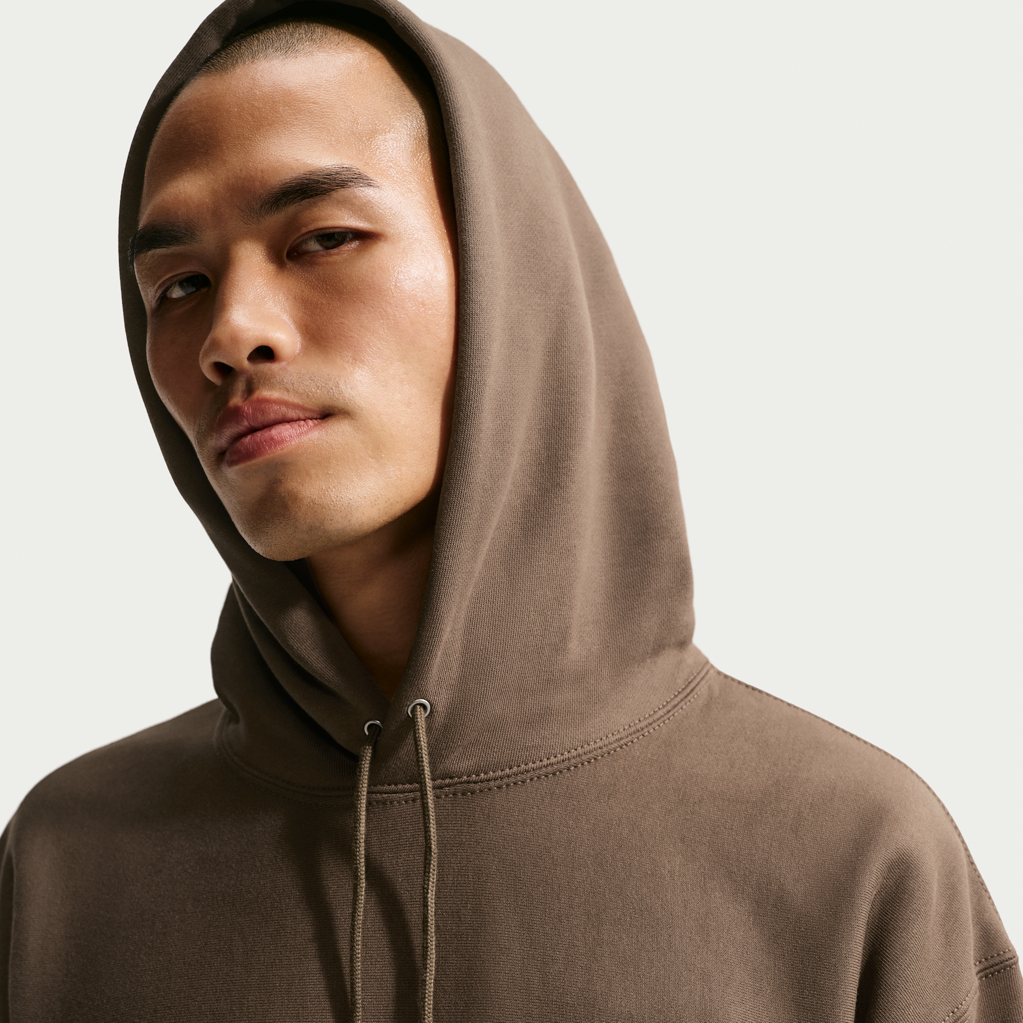 Nike Solo Swoosh Men's Pullover Hoodie Dark Hazel/White