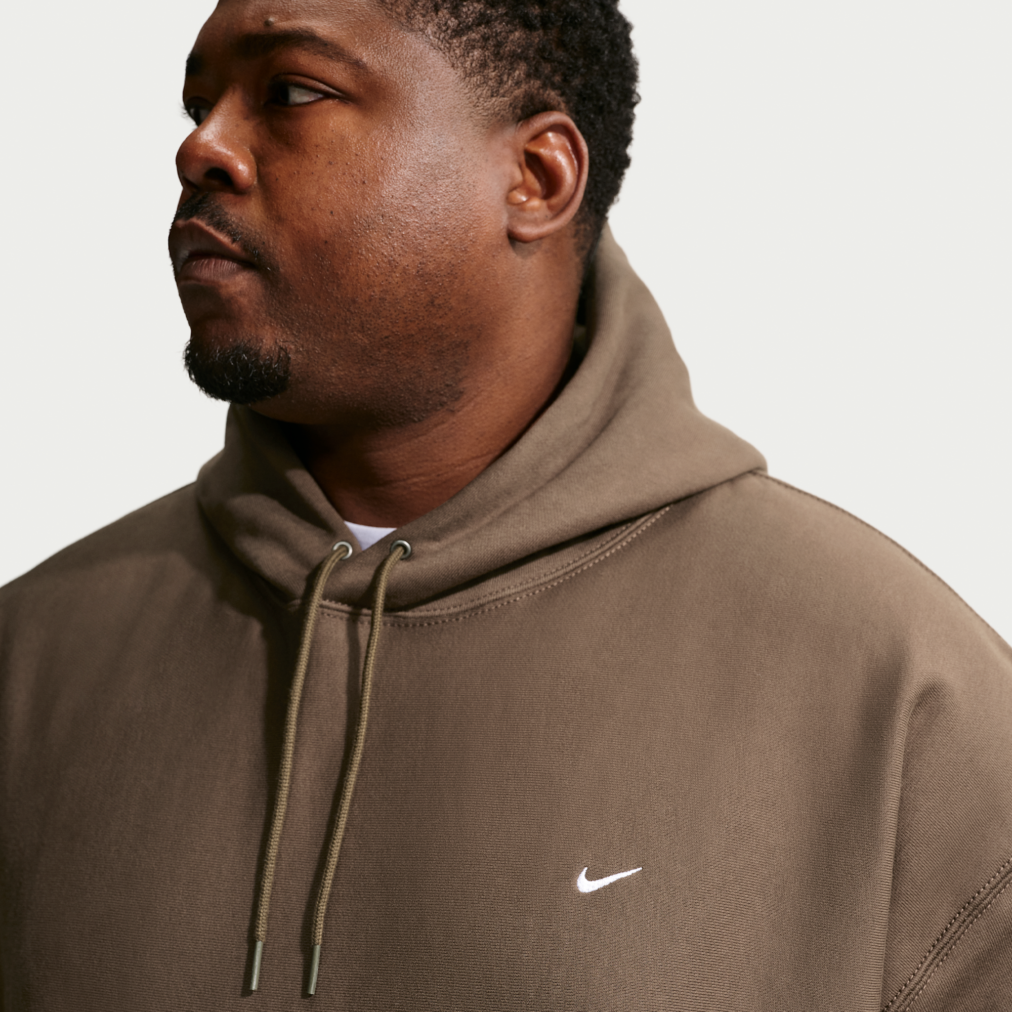 Nike Solo Swoosh Men's Pullover Hoodie Dark Hazel/White