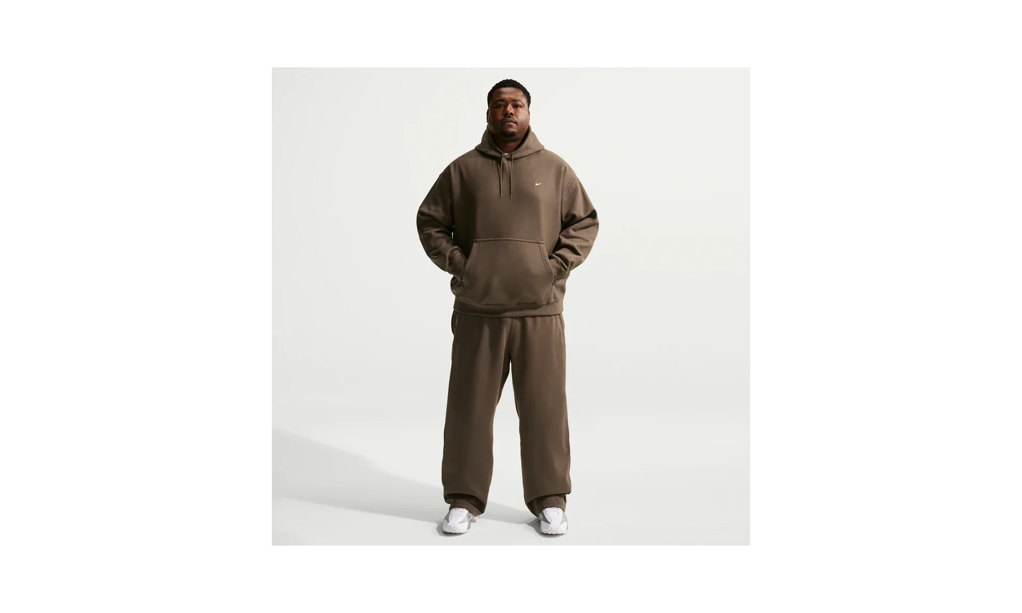 Nike Solo Swoosh Men's Pullover Hoodie Dark Hazel/White