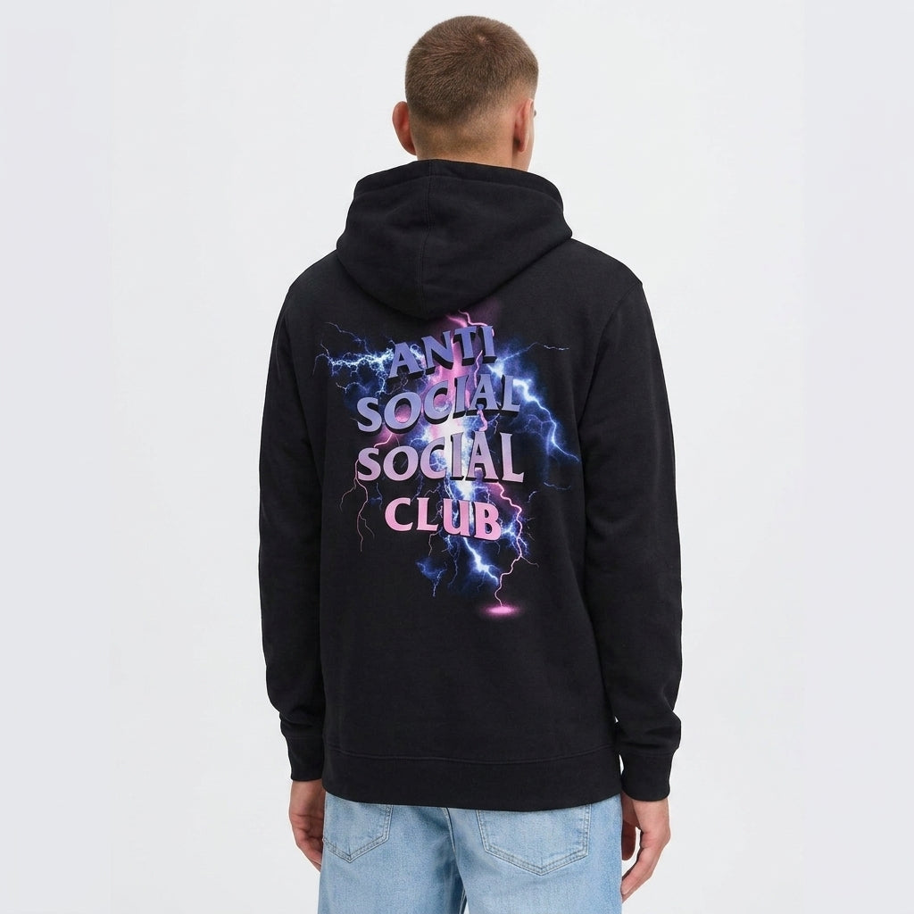 Anti Social Social Club Bolt From The Blue Hoodie Black