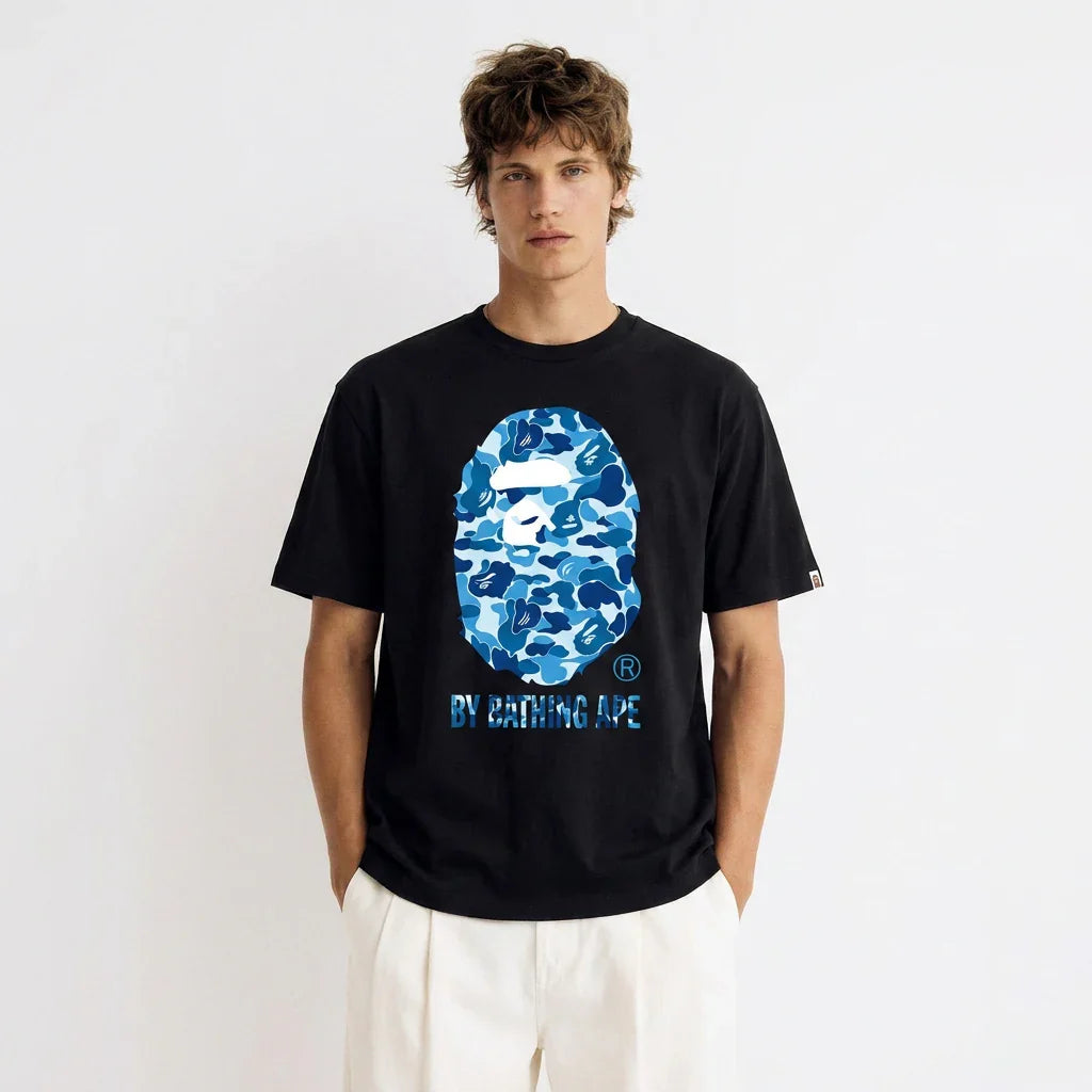 BAPE A Bathing Ape ABC Camo T-Shirt Black Blue