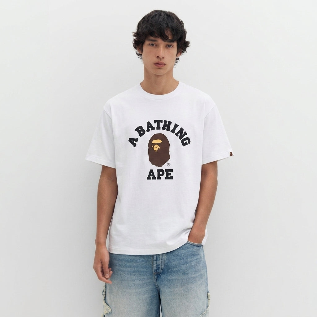 BAPE College T-Shirt White