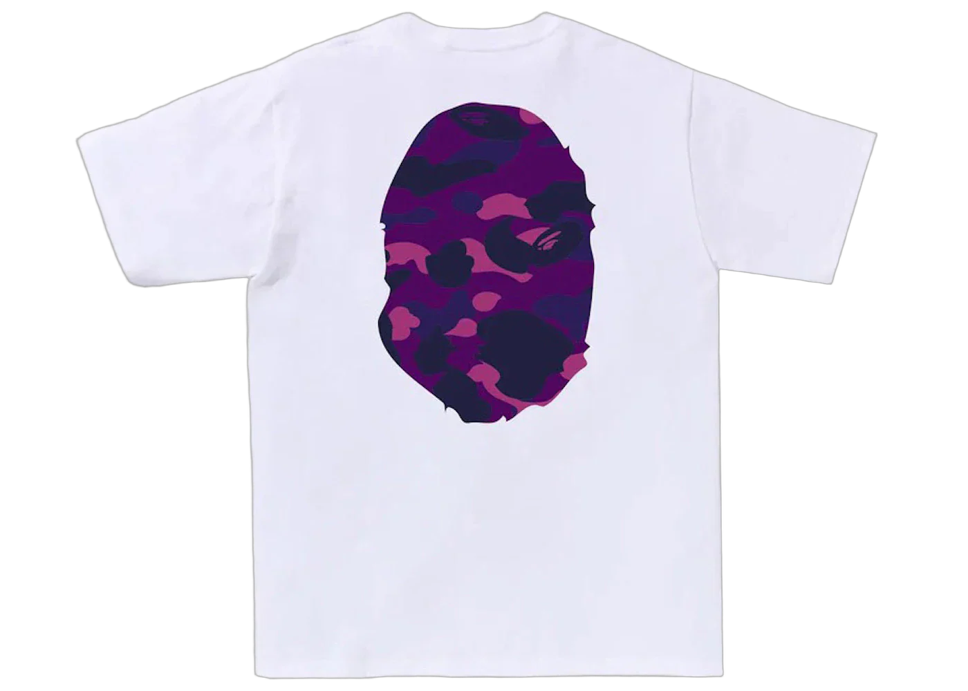 BAPE Color Camo Big Ape Head T-Shirt White Purple